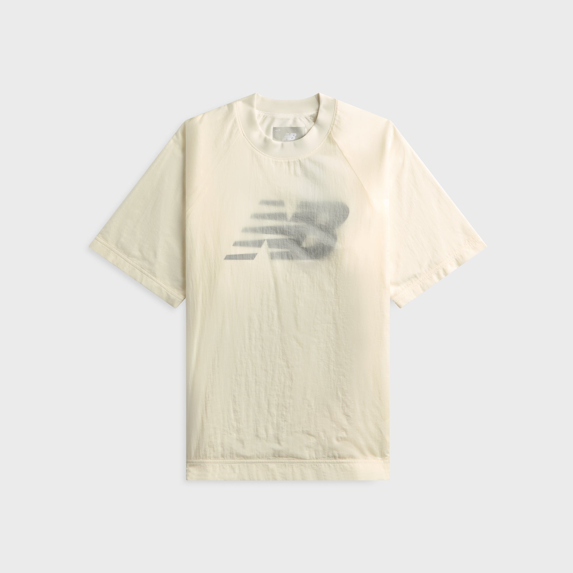 New Balance Grey Double Layer Tee - Sea Salt / White