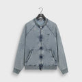 Kith Indigo Fleece Linus Full Zip Crewneck - Light Indigo