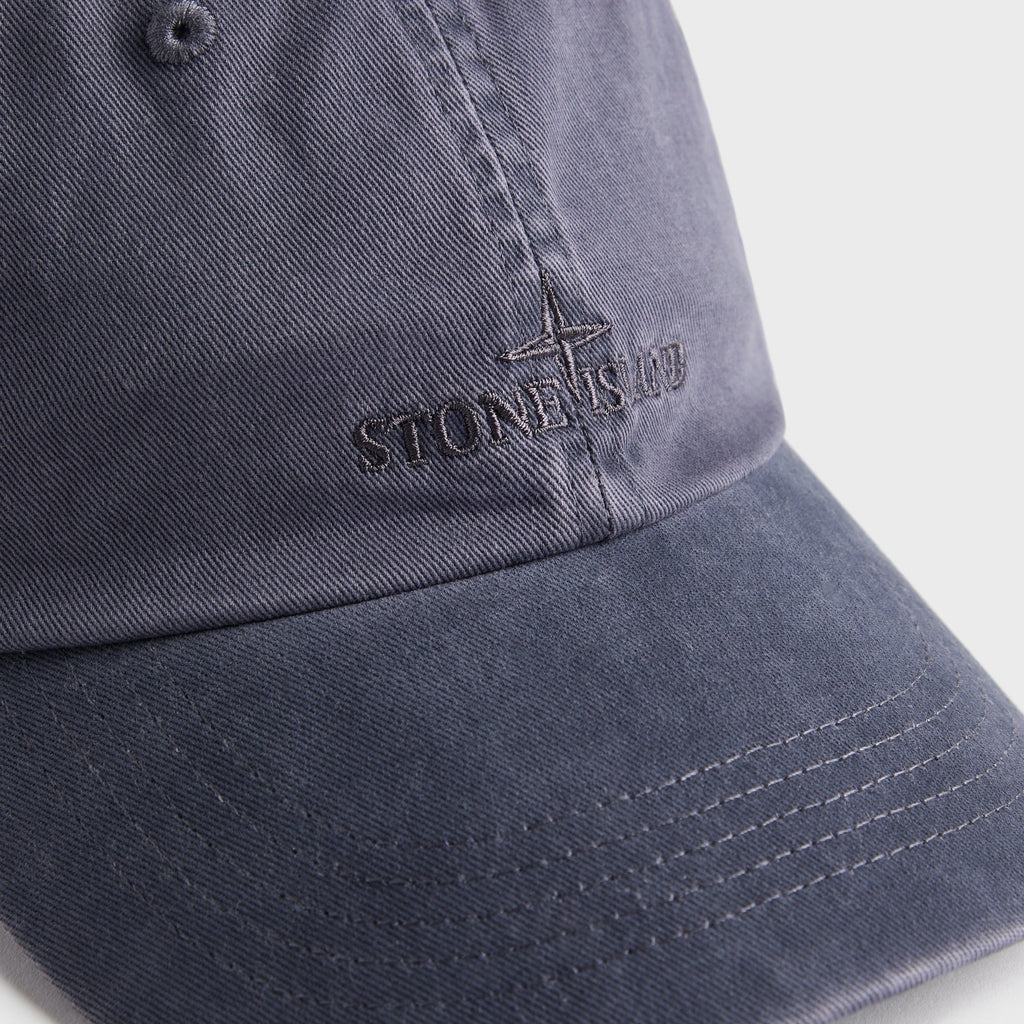 Stone Island Brushed Cotton Gabardine Cap - Blue / Grey