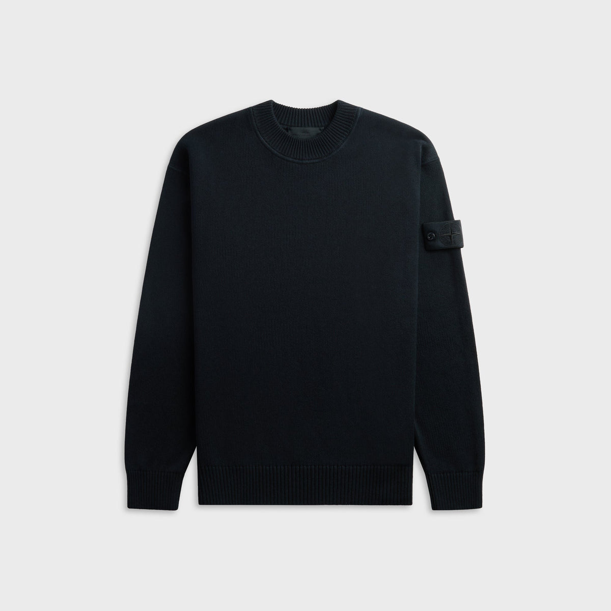 Stone Island Cotton Cashmere_S.I. Ghost Crewneck Jumper - Navy Blue