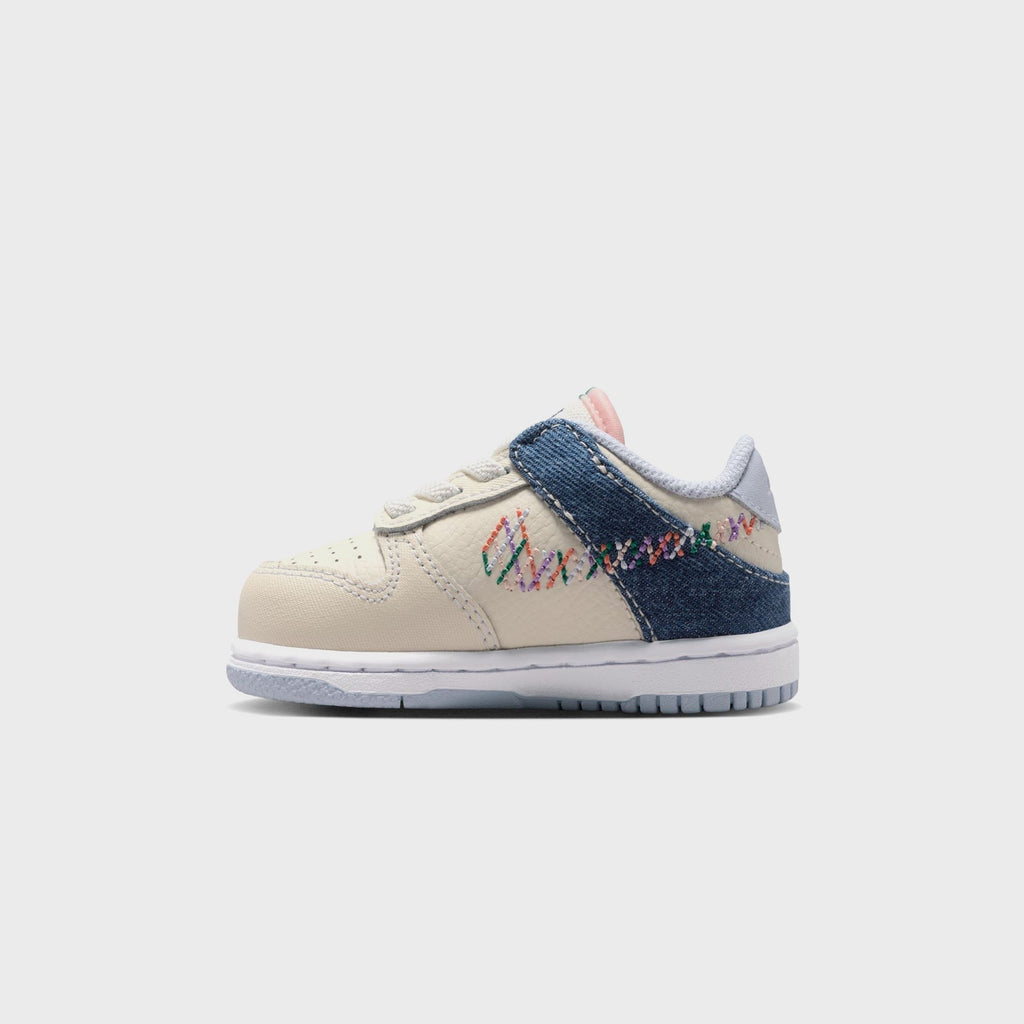 Nike TD Dunk Low - Soft Pearl / Blue Denim / Midnight Navy / Multicolor