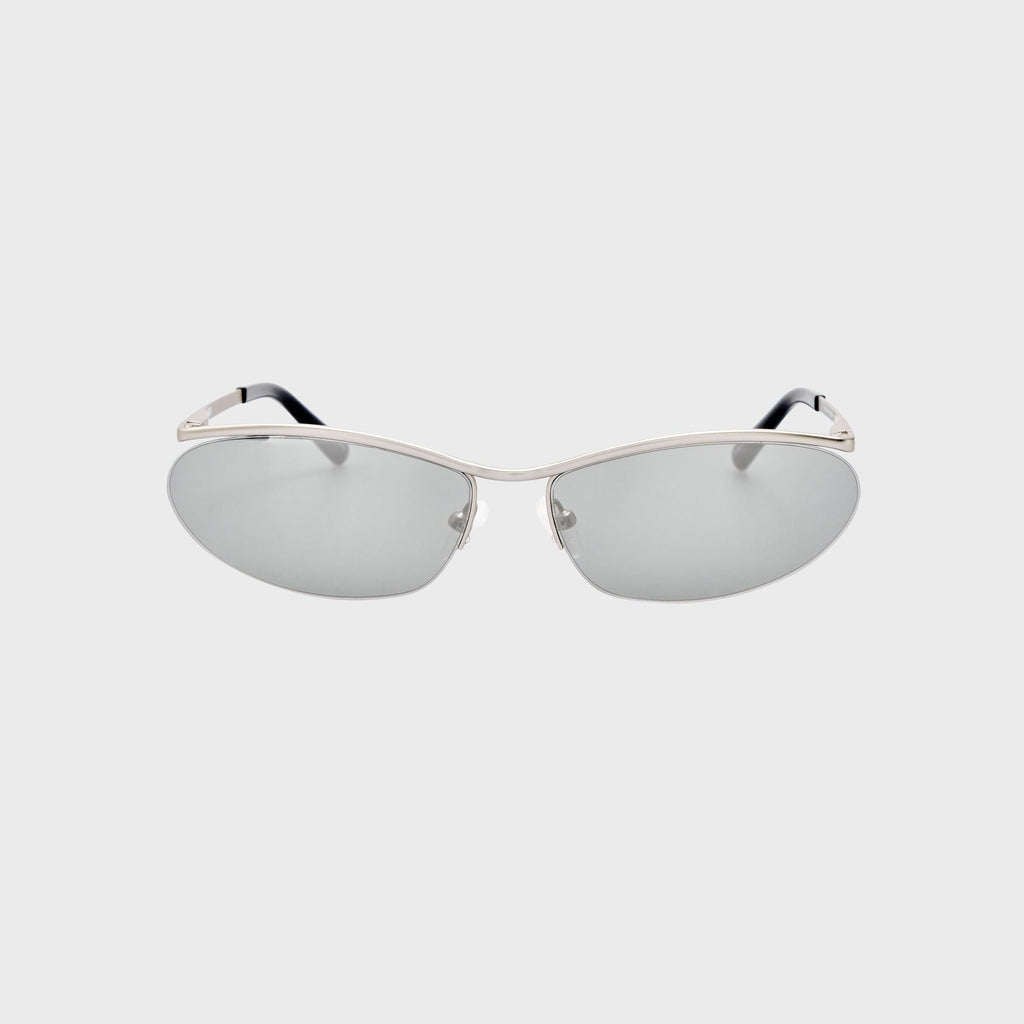 The Attico Charlotte Sunglasses - Matt Silver / Silver Mirror