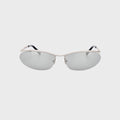 The Attico Charlotte Sunglasses - Matt Silver / Silver Mirror