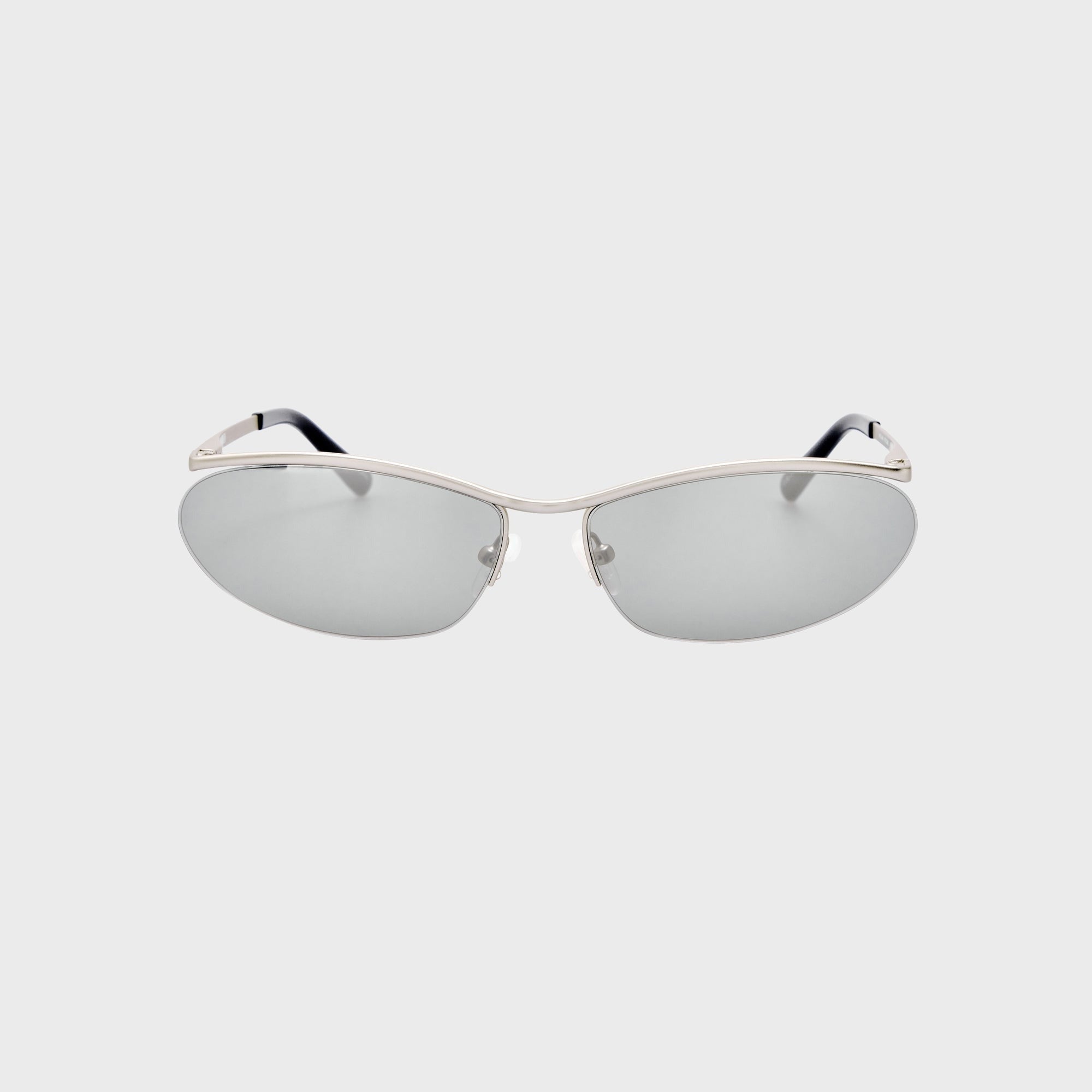 The Attico Charlotte Sunglasses - Matt Silver / Silver Mirror