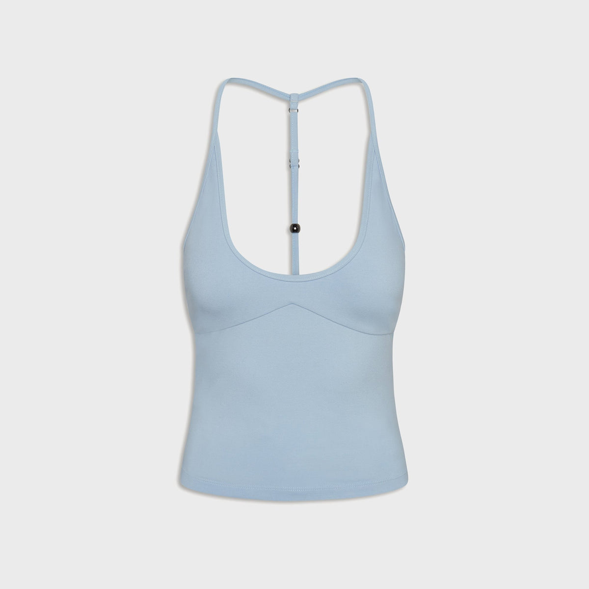 Frankies Bikinis x Jennie Chantal Halter Cotton Jersey Top - Powder Blue