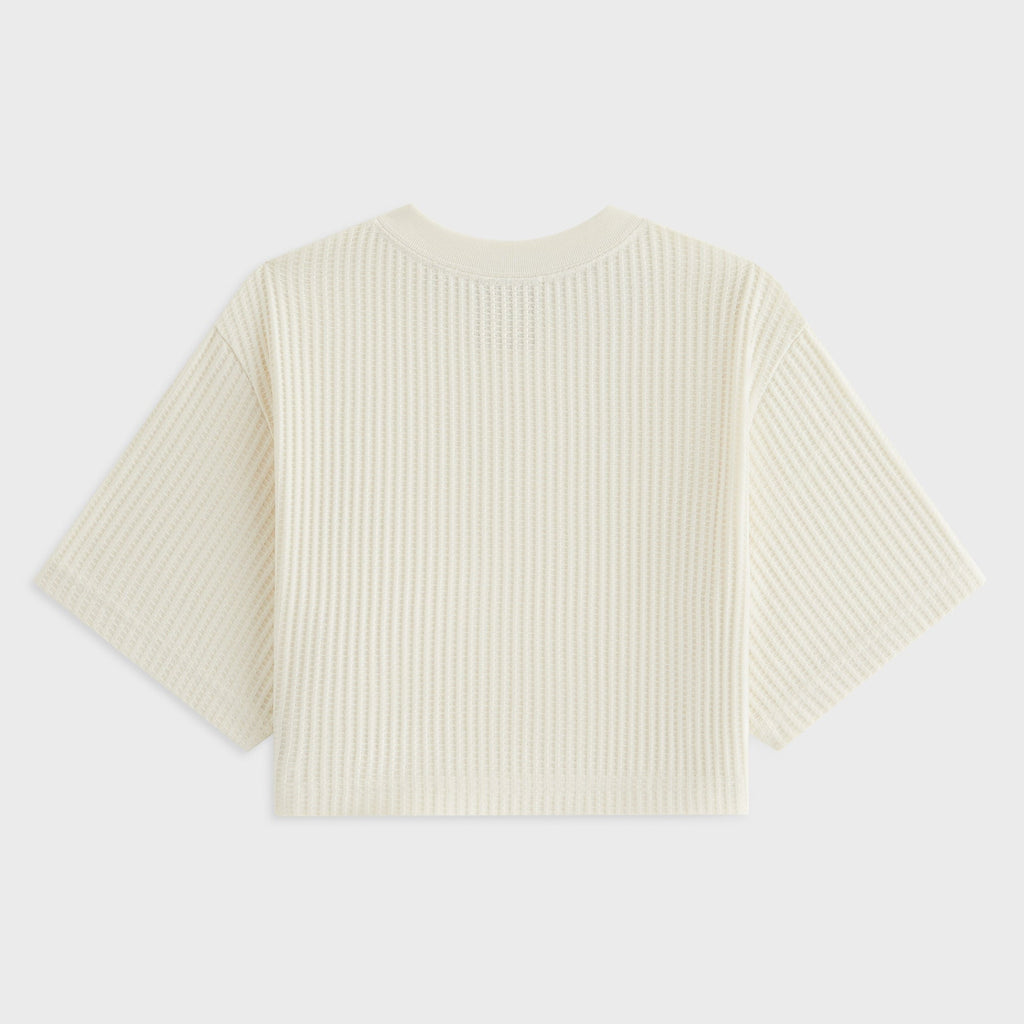 Kith Women Fei Waffle Cropped Tee - Sandrift