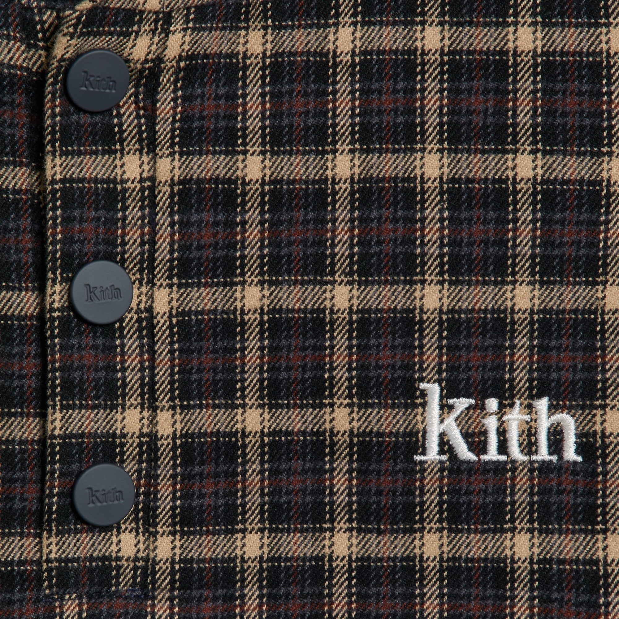 Kith Kids Micro Plaid Snap Harrison Hoodie - Chest - PH