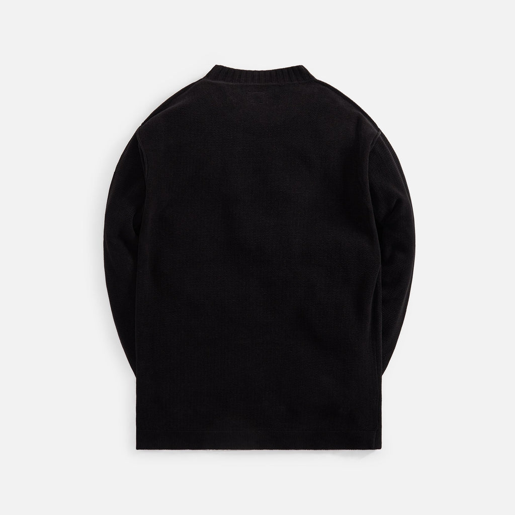 C.P. Company Chenille Cotton High Neck Knit - Black