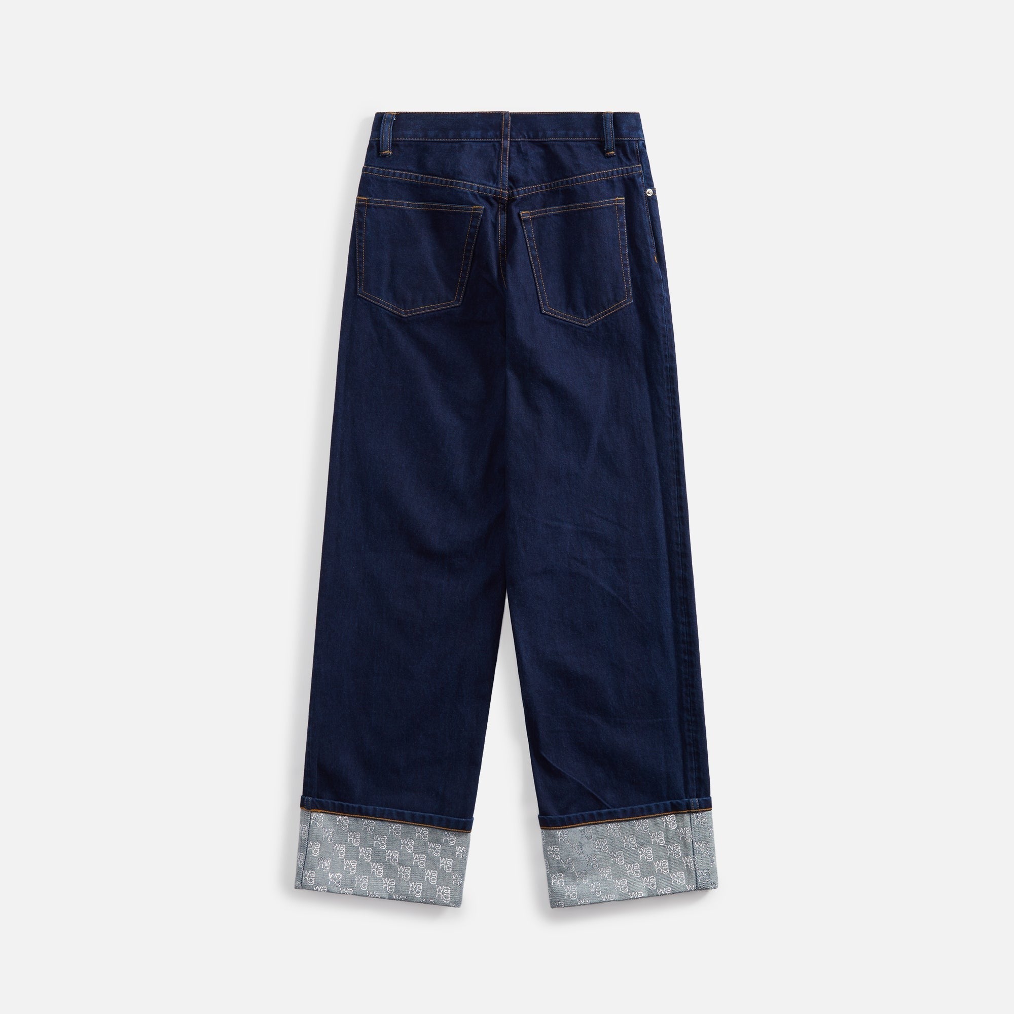 Alexander Wang Crystal Cuff Stacked Wang Pant - Bright Indigo