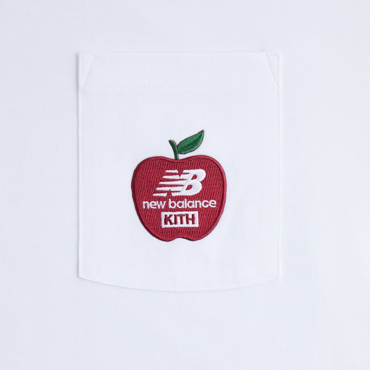 Kith & New Balance NY Woodblock Long Sleeve Pocket Tee - White