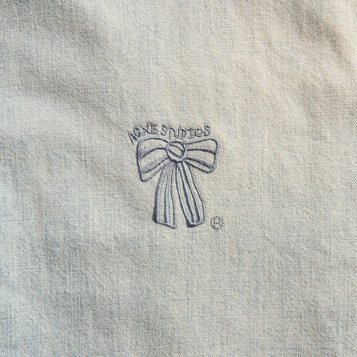 Acne Studios Mended Denim Shirt - Light Blue