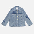 Ganni Patch Denim Jacket - Blue Stone