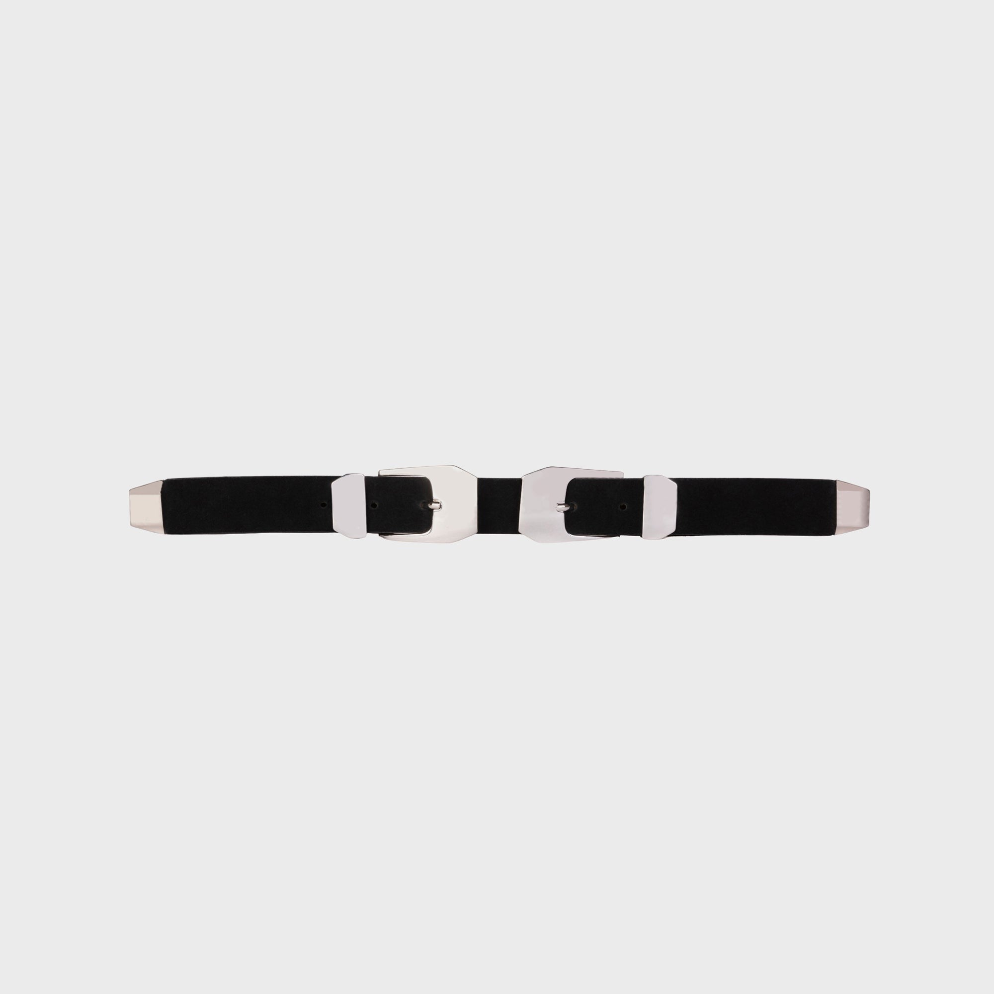 Black Suede Studio Daria Belt - Black Suede