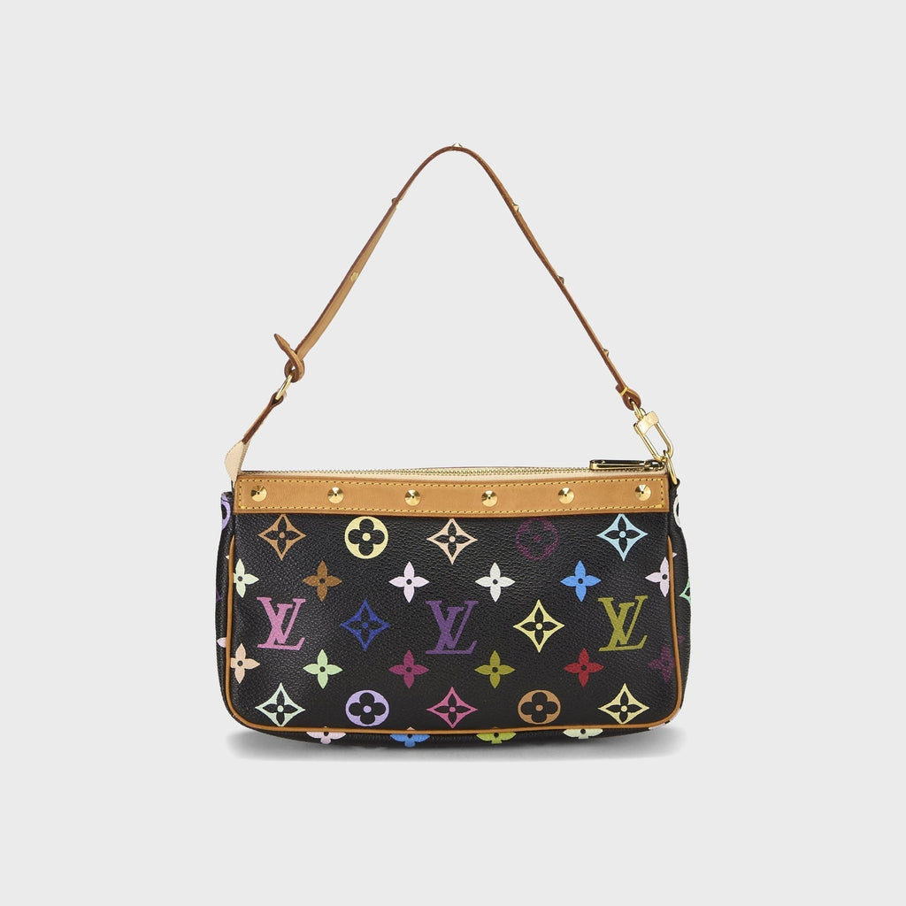 WGACA Louis Vuitton x Takashi Murakami Pochette Accessoires V2 Bag - Black / Multi
