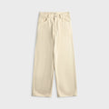 Auralee Silk Nep Denim 5P Wide Pant - Ivory / White