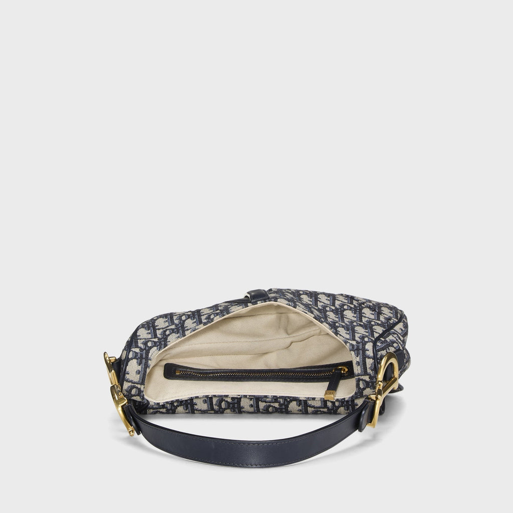 WGACA Dior Navy Trotter Saddle Bag - Navy