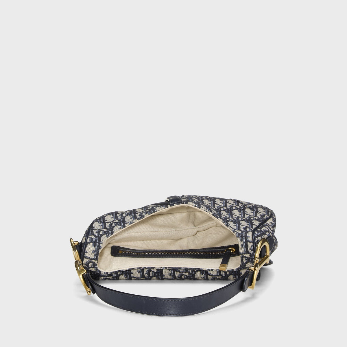 WGACA Dior Navy Trotter Saddle Bag - Navy