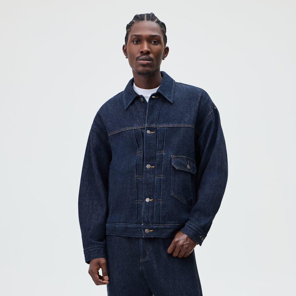 &Kin Rope Twill Alonzo Jacket - Dark Indigo