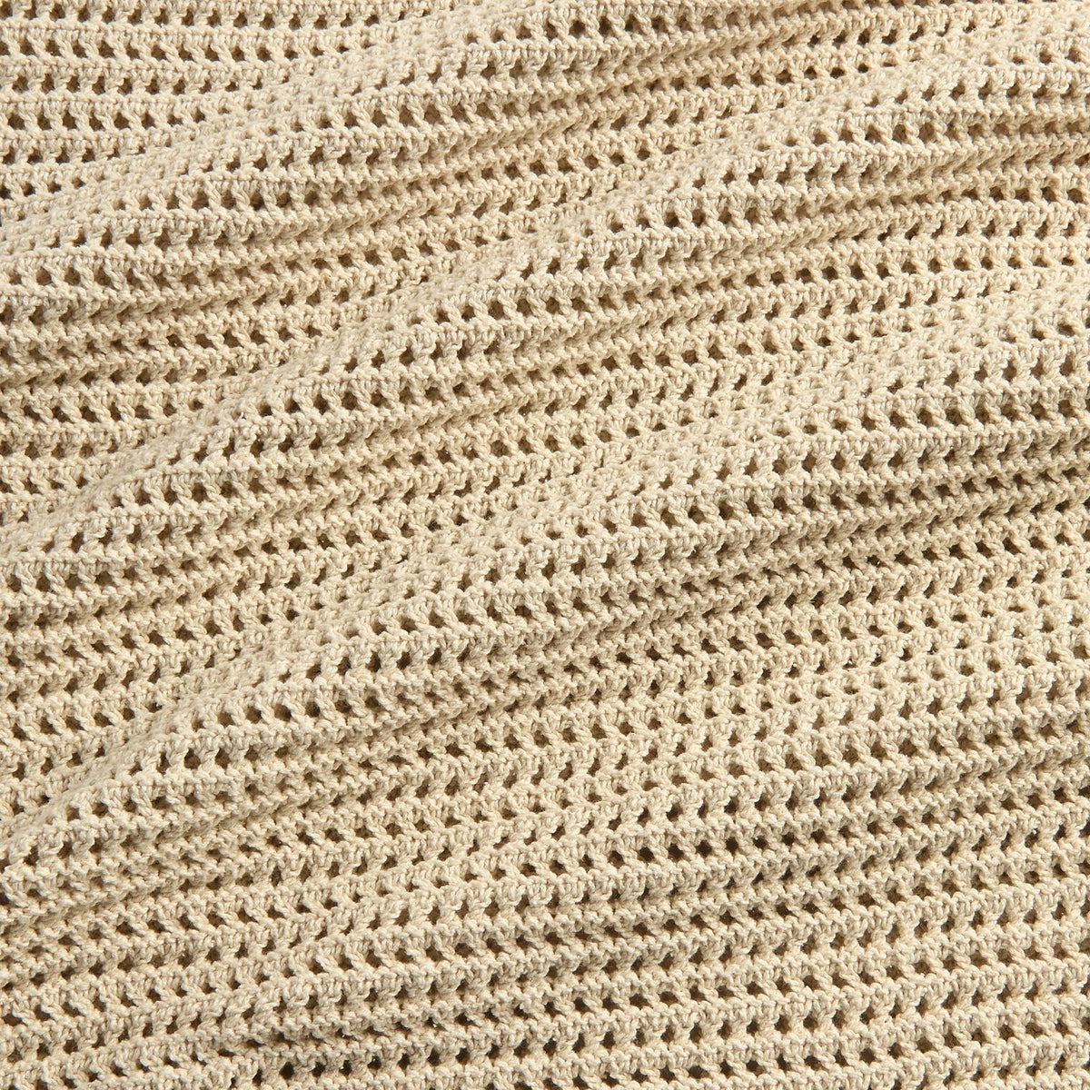 Auralee Tussah Silk Cotton Mesh Knit Skipper Polo - Ivory