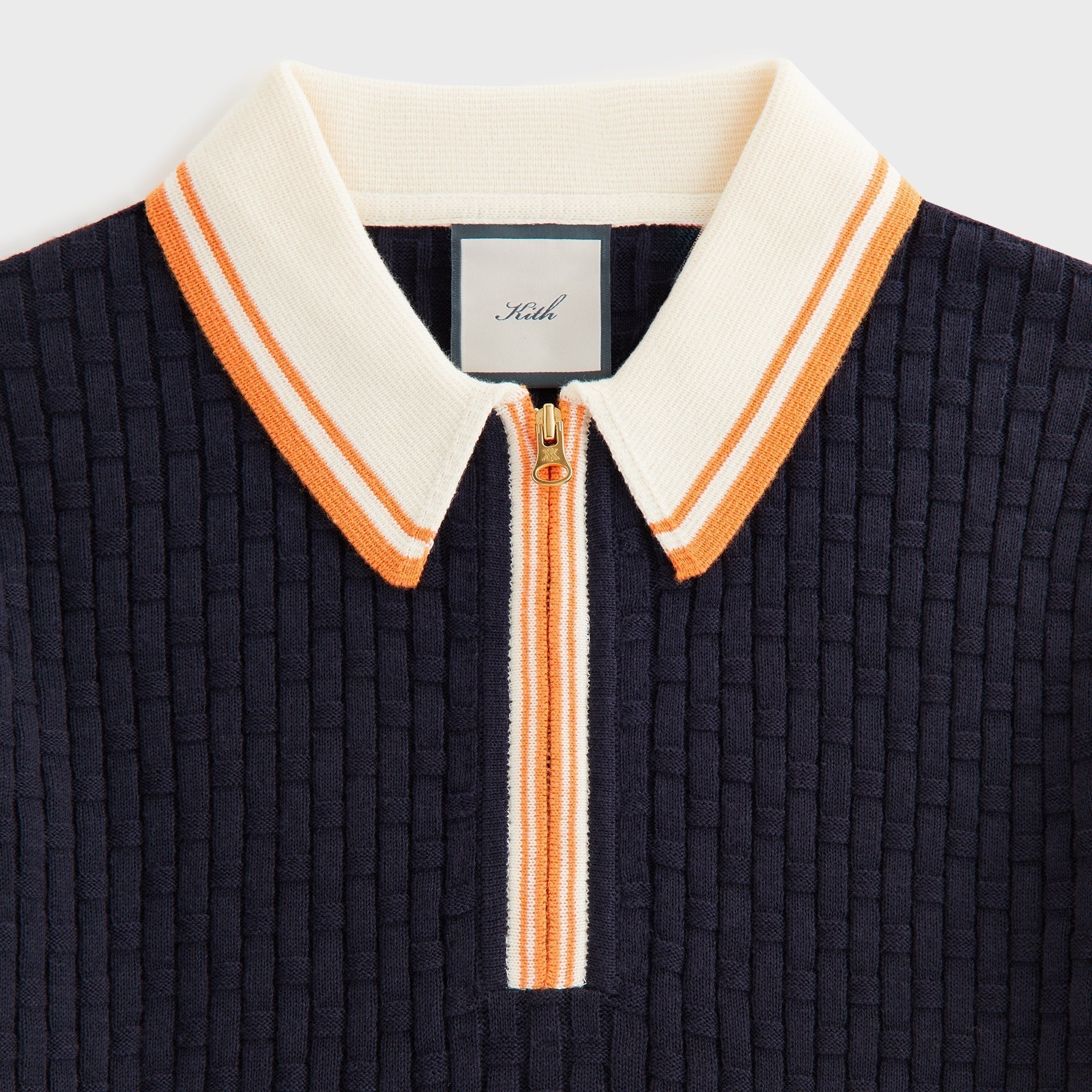 Kith Women Taylen Basketweave Sweater Polo - Ink