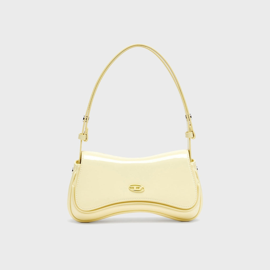 Diesel Play-Clutch In Glossy PU Bag - Light Yellow
