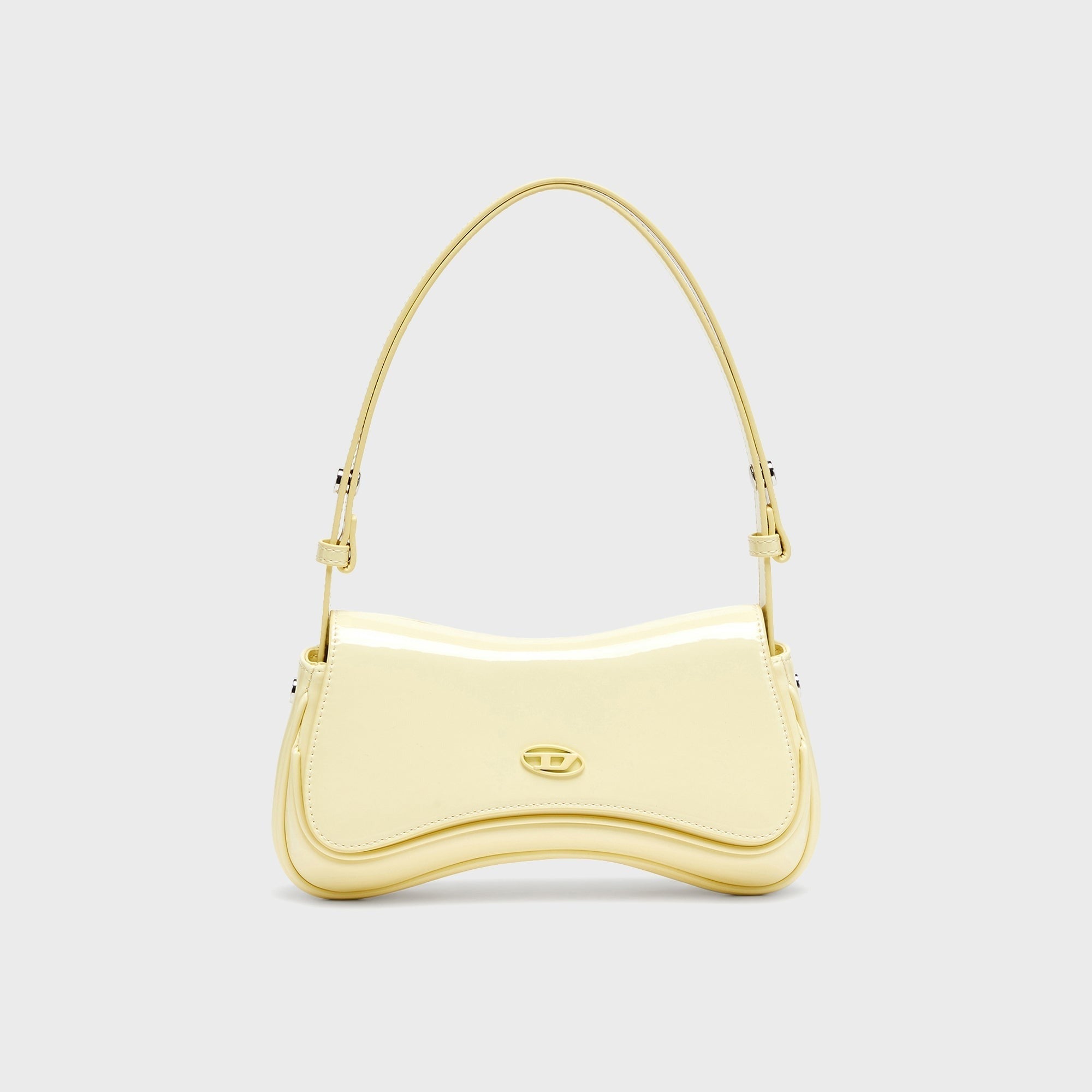 Diesel Play-Clutch In Glossy PU Bag - Light Yellow