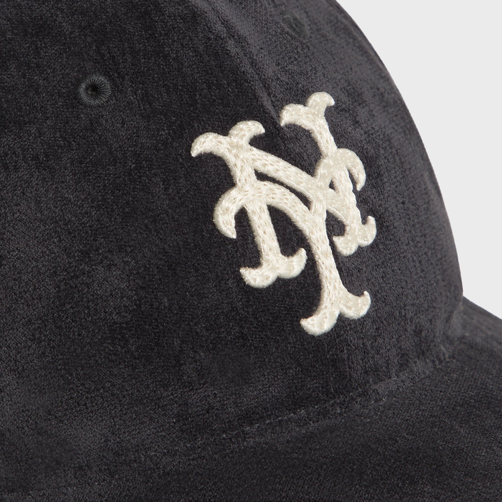 Kith & '47 for the New York Mets Lightweight Sueded Velour Long Bill Cap - Black