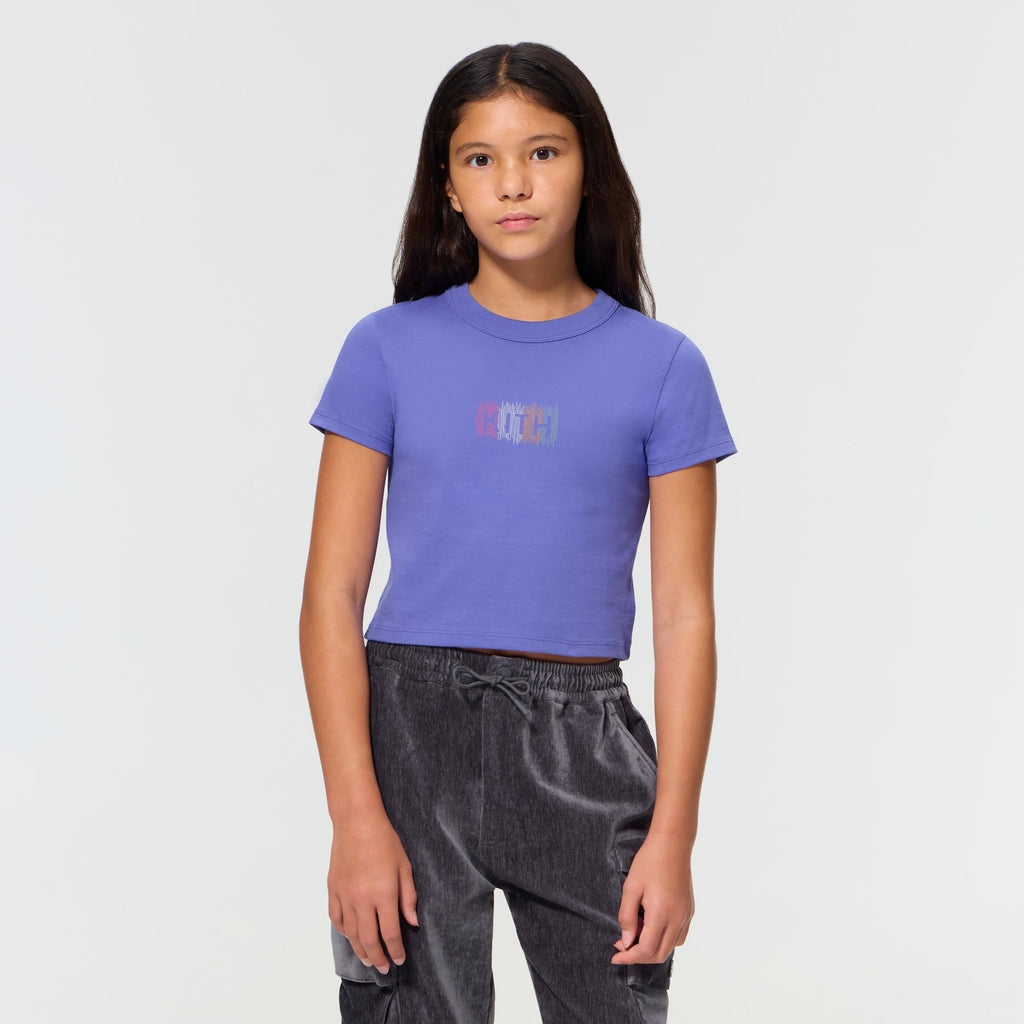 Kith Kids Sketched Classic Logo Mulberry II Tee - Iolite - PH