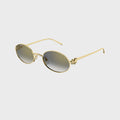 Cartier CT0644S Oval Sunglasses - Gold / Grey