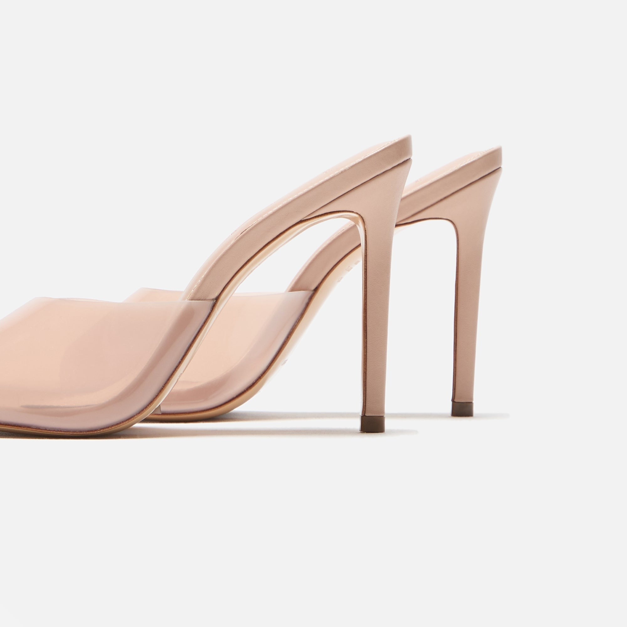 Black Suede Studio Bella Heel - Old Rose Nappa / Matching PVC