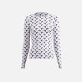 Marine Serre Moon Printed Jersey Second Skin Top - White