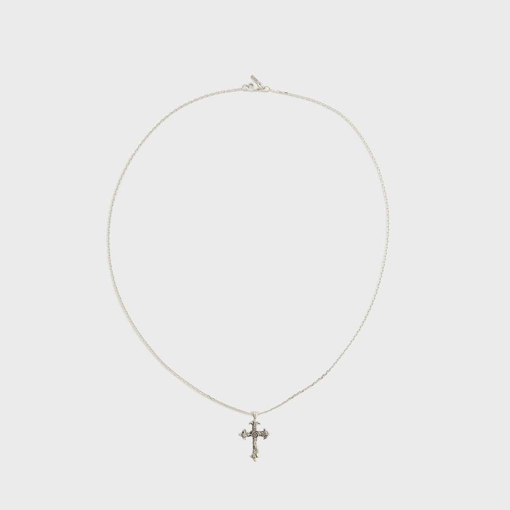Emanuele Bicocchi Small Rose Cross Necklace - Silver