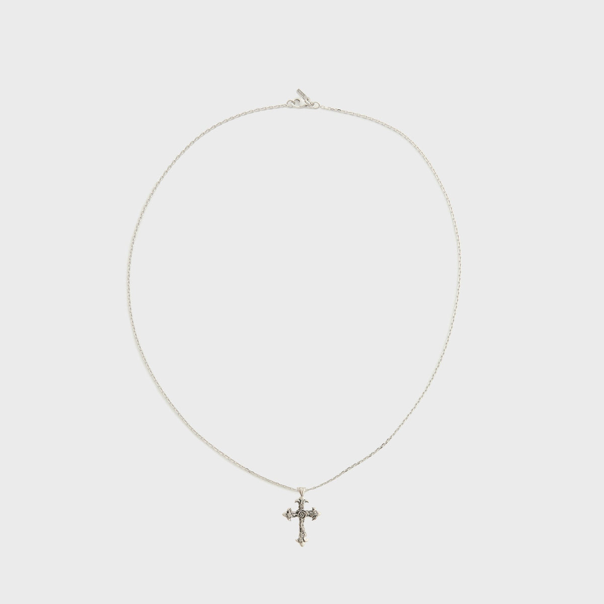 Emanuele Bicocchi Small Rose Cross Necklace - Silver