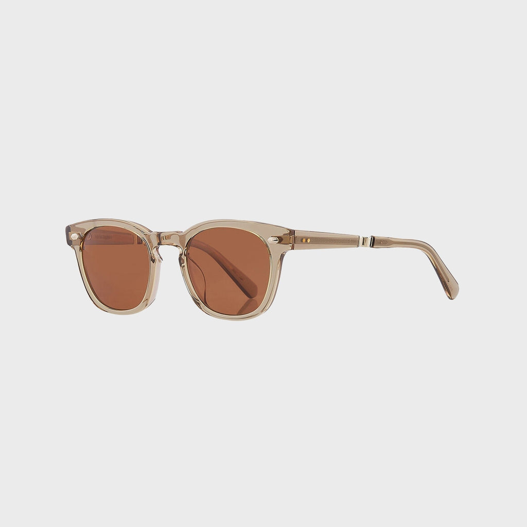 Garrett Leight Mr. Leight Hanalei Sunglass - Olivine White Gold / Kona Brown