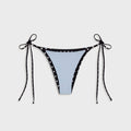 Frankies Bikinis Reversible Mackenzie Seersucker Bottom - Frost
