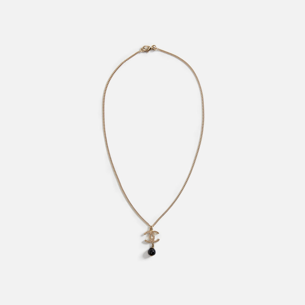 WGACA Chanel Dangle Necklace - Black