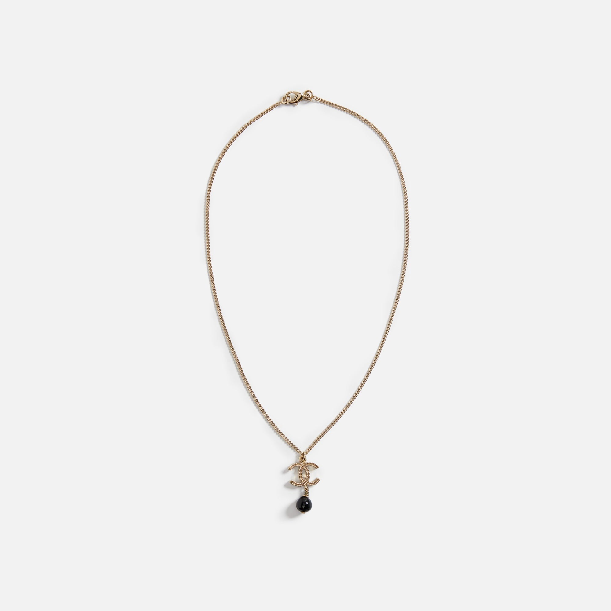 WGACA Chanel Dangle Necklace - Black
