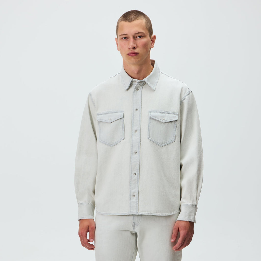 Kith Midweight Denim Long Sleeve Warwick Shirt - Eden Wash
