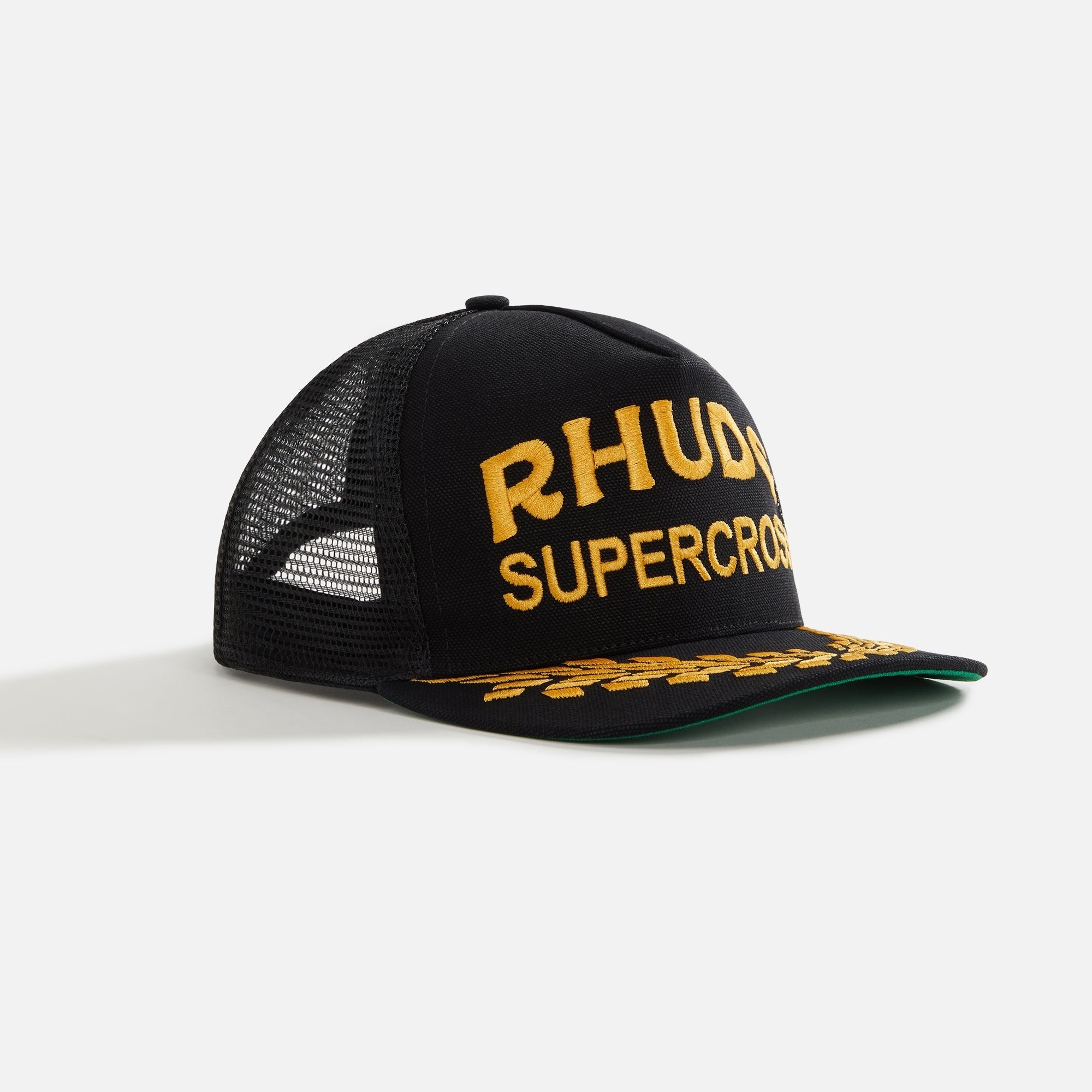 Rhude Canvas Supercross Trucker Cap - Black