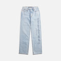 Alexander Wang EZ Slouch Logo Cut Embroidered Jeans - Bleach