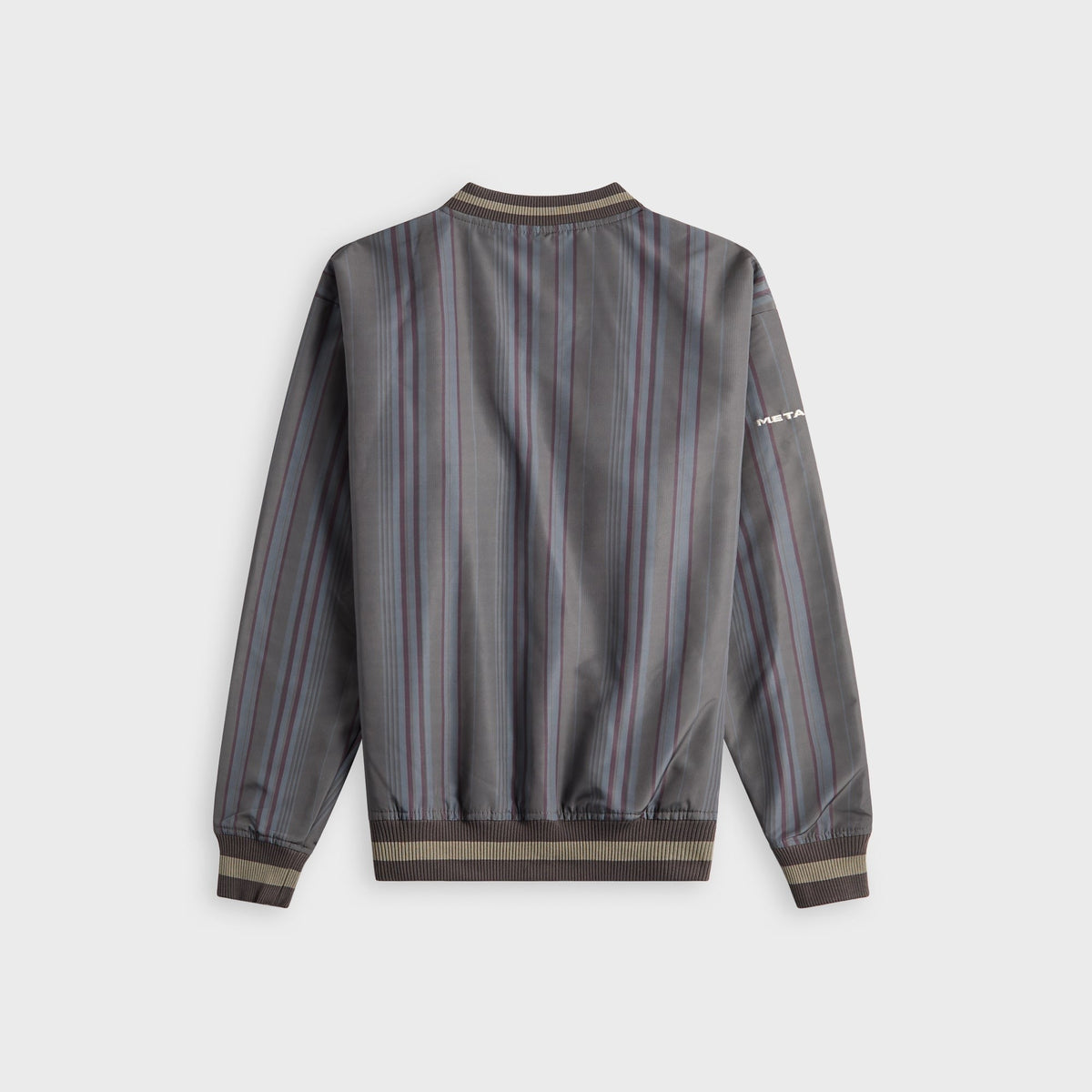 Metalwood Lined V-Neck Pullover Windbreaker - Multicolor