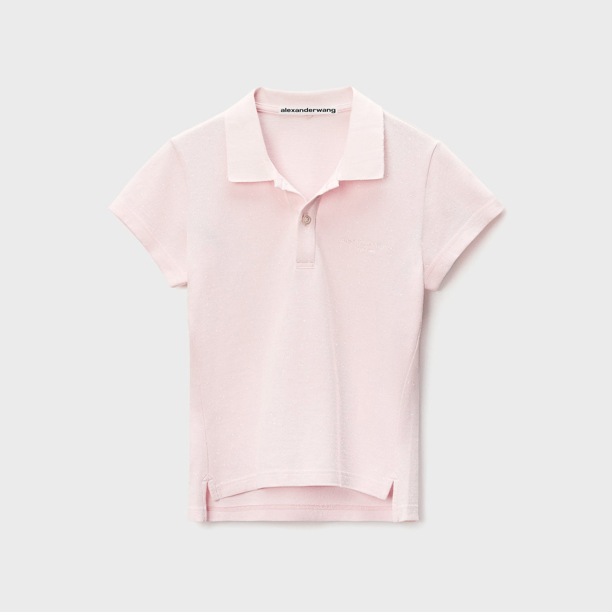 Alexander Wang Crystal Polo Tee - Light Pink