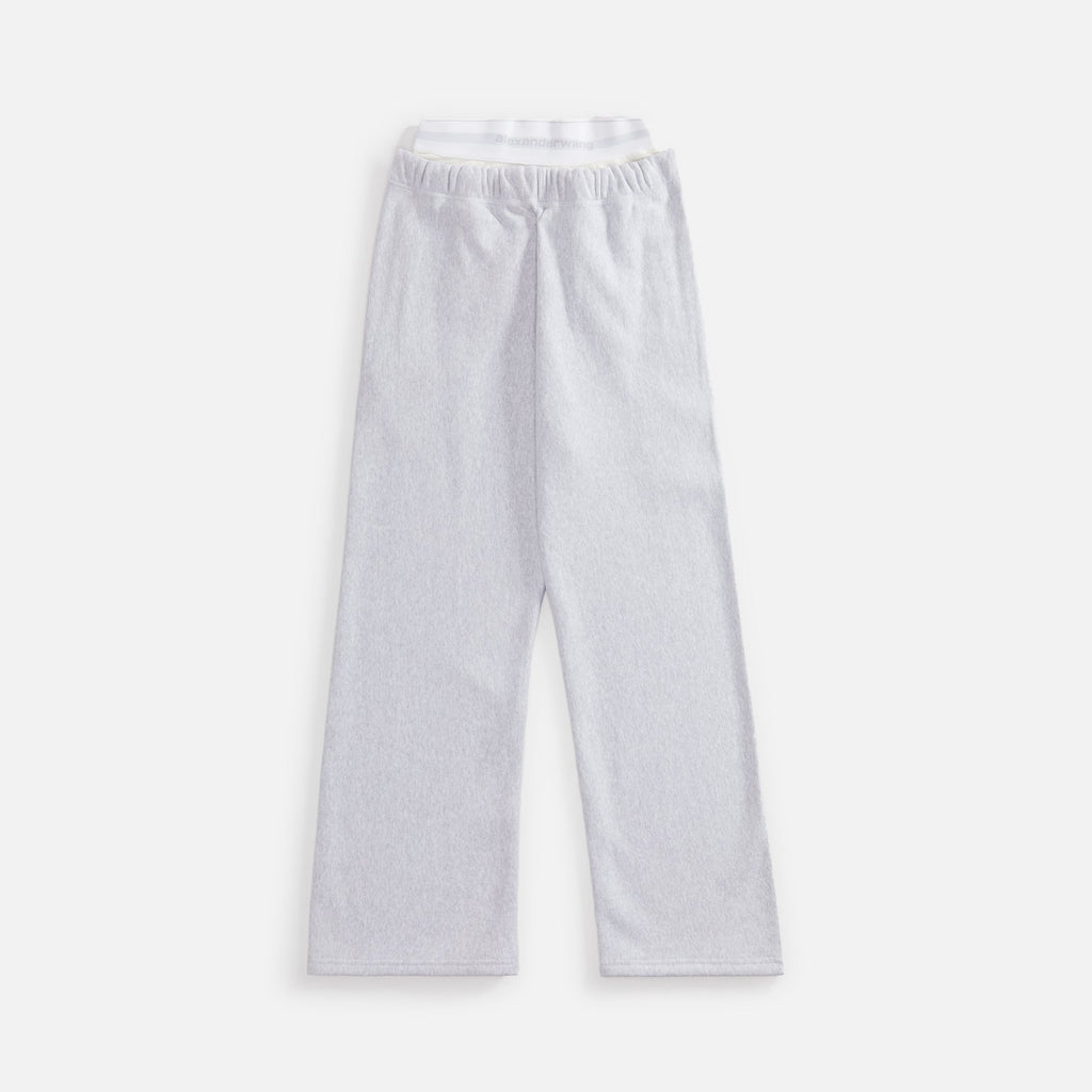 Alexander Wang Wide Leg Sweatpant with Logo Elasitic Brief - White