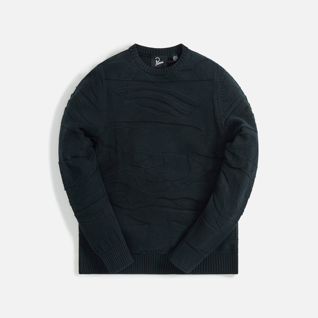 by Parra Landscape Knitted Pullover - Navy Blue