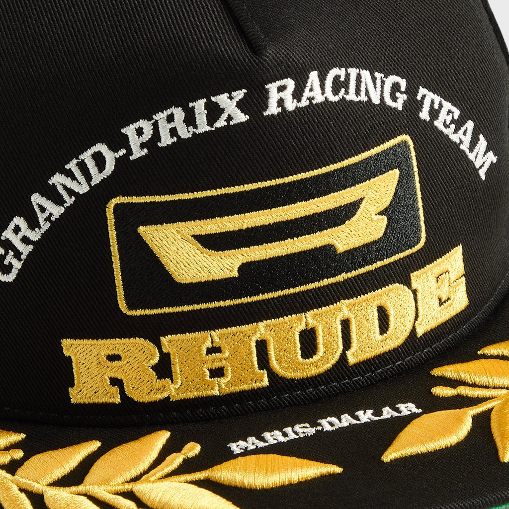 Rhude Racing Panel Trucker Hat - Black / Yellow