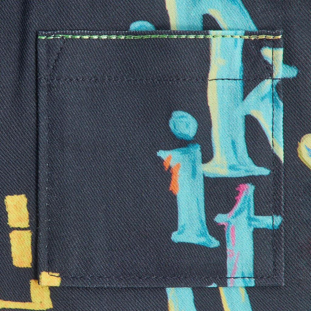 Kith Kids Thompson Camp Tossed Monogram Short - Nocturnal