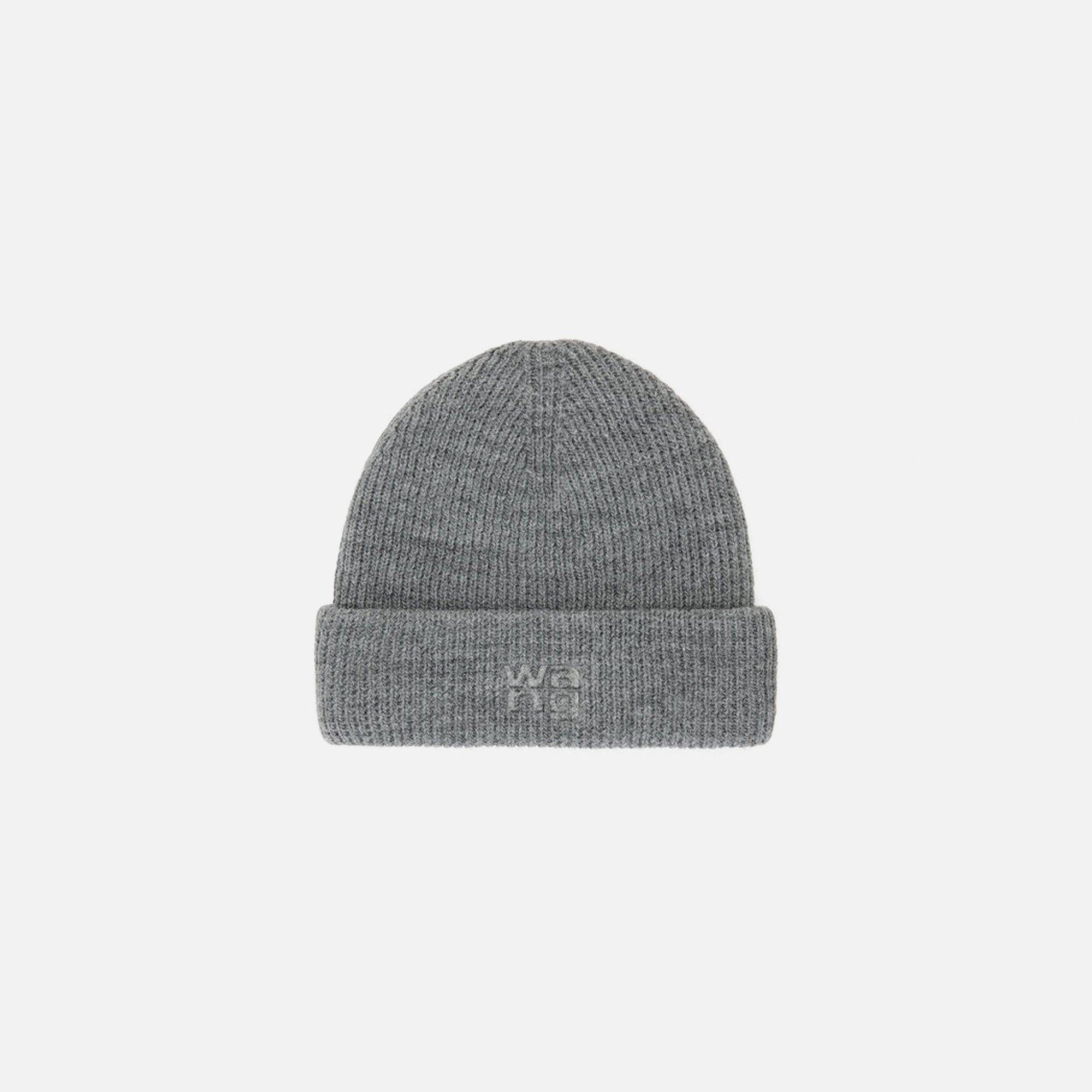 Alexander Wang Deboss Beanie - Medium Grey Melange
