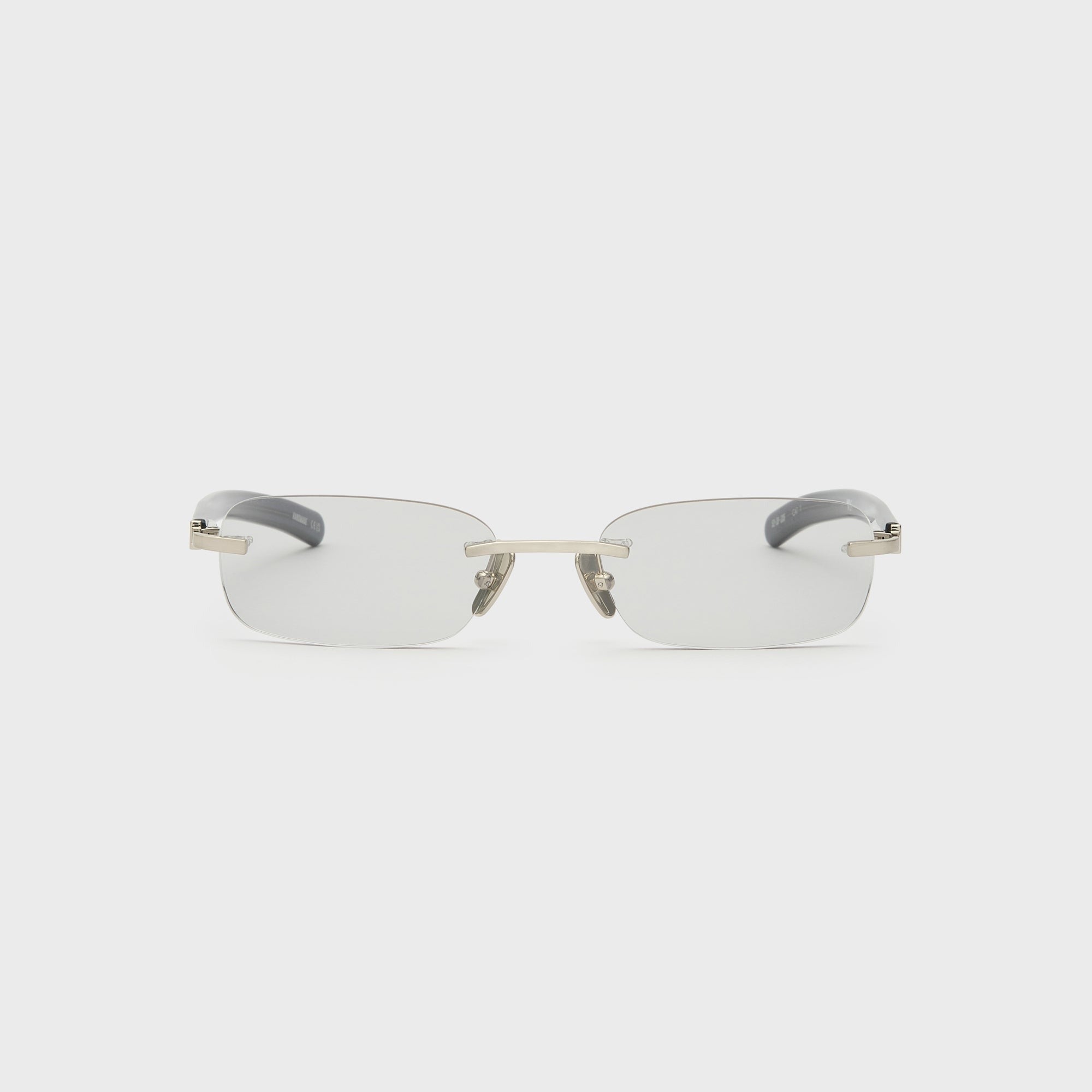 Flatlist Milo Sunglasses - Brushed Silver Crystal Blue Grey / Light Grey