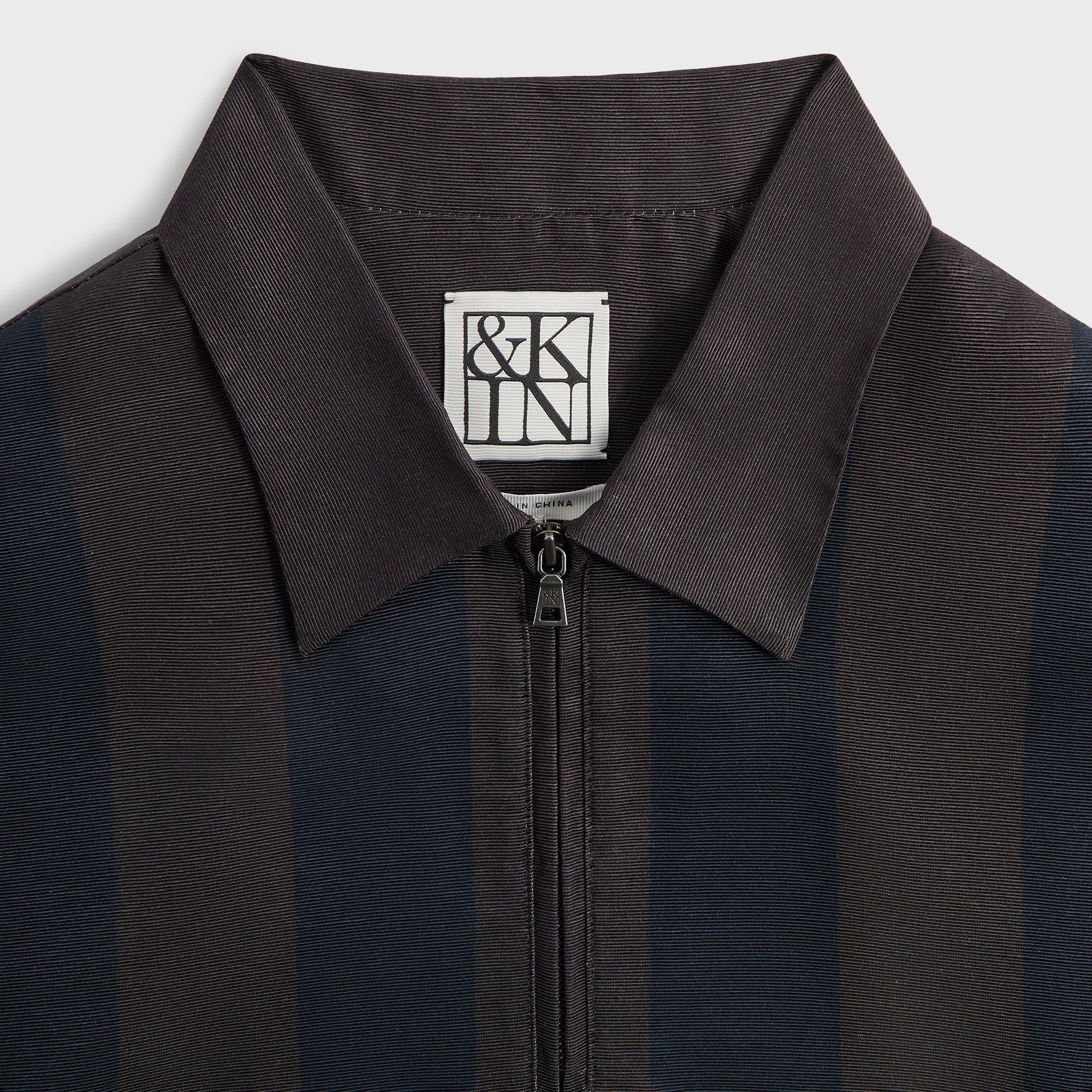 &Kin Montis Quarter Zip Faille Shirt - Cosmos