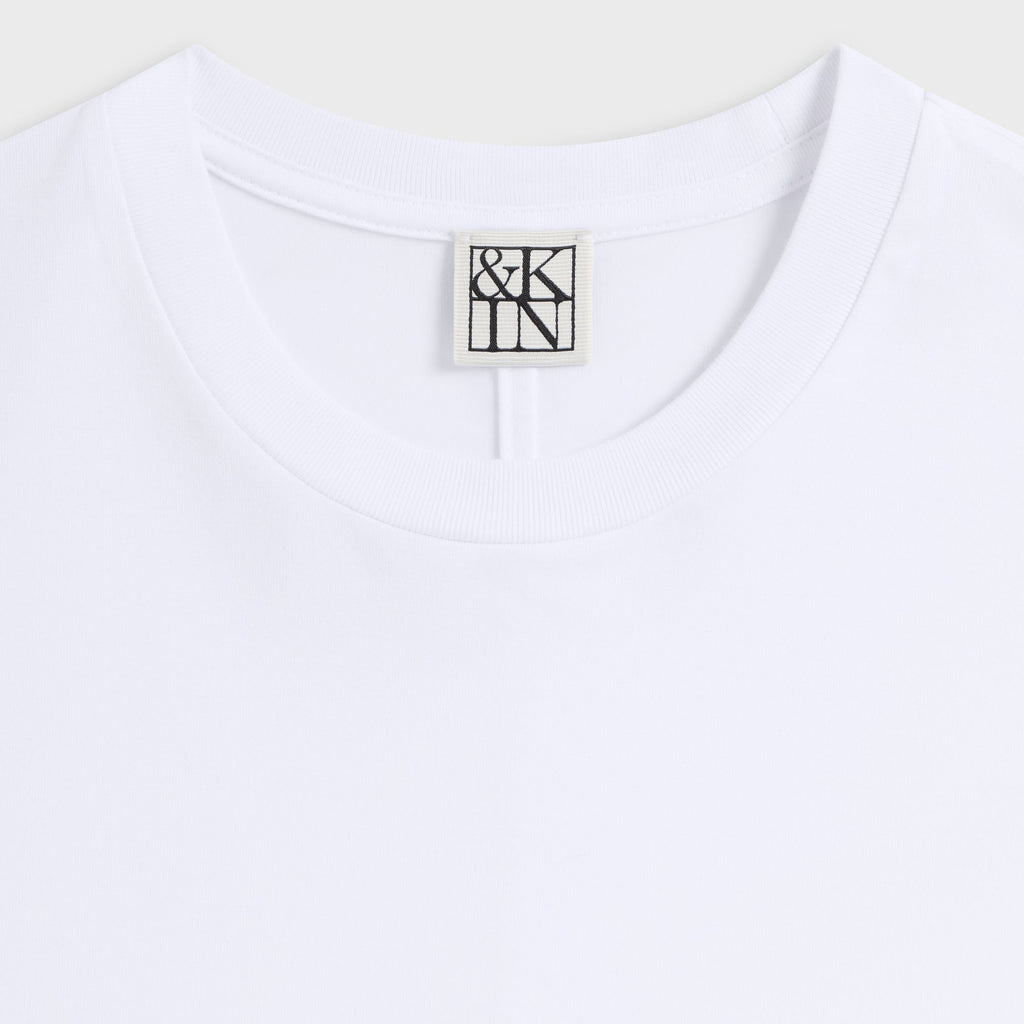 &Kin Long Sleeve Darin Tee - White